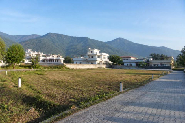 Serviced residential plot with hill views